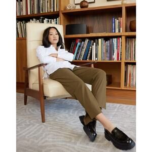 Aday Straight Up Dress Pants in Olive Green sz XL